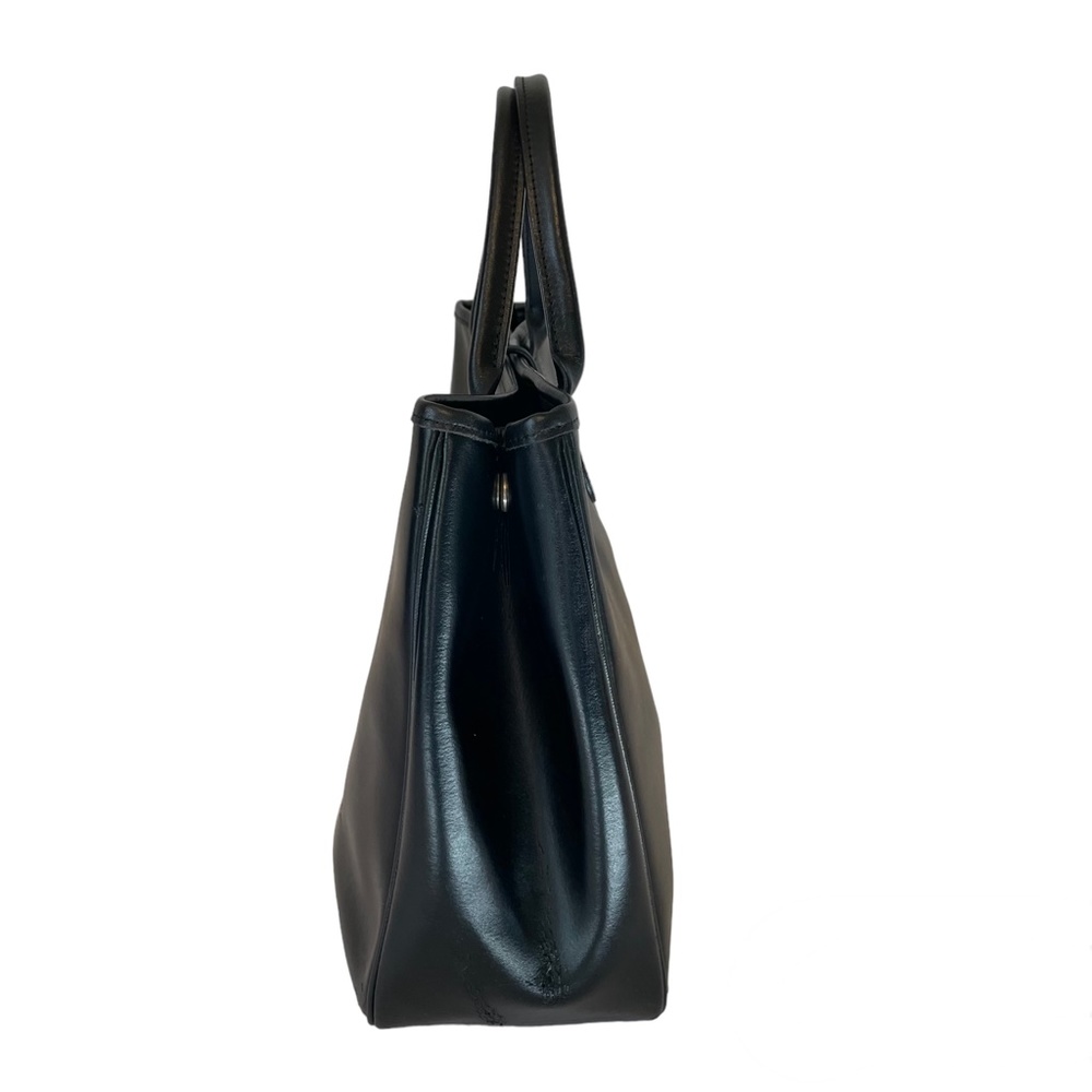 Longchamp Roseau Vintage Smooth Black Leather Hand Bag Satchel Made in France - Picture 6 of 16